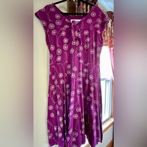 Effie’s Heart 1X Tie Front magenta floral dress